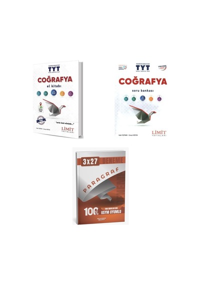 2027 2027 Limit Tyt Coğrafya El Kitabı + Soru + Anla Kazan Paragraf Deneme 3'lü Set