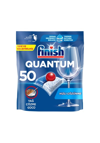 Finish Quantum 50 Kapsül Bulaşık Makinesi Deterjanı Tableti 2'li Avantaj Paketi Mıchu