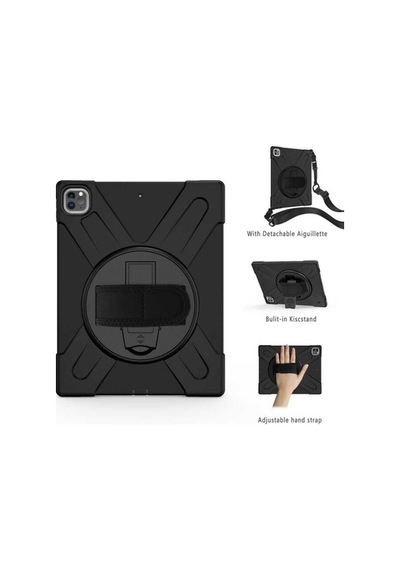 Apple Uyumlu iPad Pro 12.9 2020 (4.Nesil) Zore Defender Tablet Silikon- - Siyah