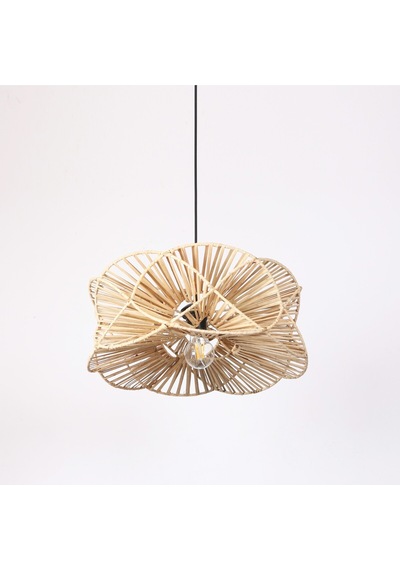 Oklid Doğal Rattan 18x42 Cm Aydınlatma Bej