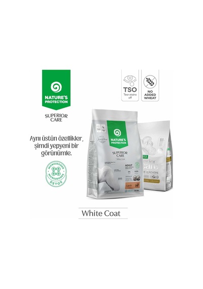 Nature's Protection Superior Care Beyaz Tüylü Köpekler için Kuzulu Küçük Irk Köpek Maması 1500 G