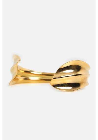Burgulu Geniş Bileklik Gold