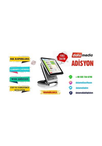 Datamedia Adisyon Restoran Kafe Programı Cep Ve Tablet Desteği (369175344)