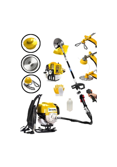 Dragro DRG-2PR S PRo 4x4 2 Zamanlı Sırt Tipi Benzinli Motorlu Tırpan Ot Çim Çayır Biçme Kesme Makinesi