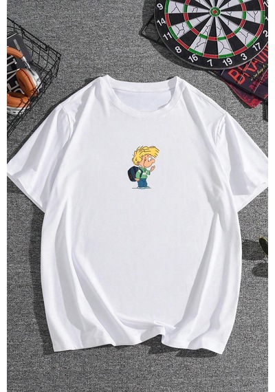 Flood Of Style Unisex Cedric Üzümlü Kekim Baskılı T-shirt Beyaz
