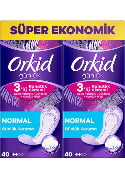 Orkid Ekonomik Normal Günlük Ped 80'li