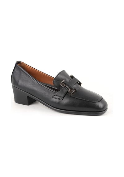 Libero Kadın Topuklu Loafer Siyah Hakiki Deri Küt Burun Metal Tokalı Kısa Kalın Blok Topuk Kauçuk Taban L031.26143249 Libero Kadın Topuklu Loafer Siyah Hakiki Deri Küt Burun Metal Tokalı Kısa Kalın Blok Topuk Kauçuk Taban L031.26143249