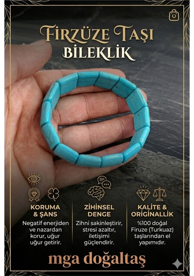 Firuze Taşı Bileklik - Turkuaz Bileklik Turkuaz Turkuaz