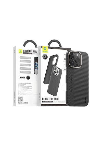Apple Uyumlu iPhone Blueo 16 Pro Max Bi texture Magnetic 600d Air Arami