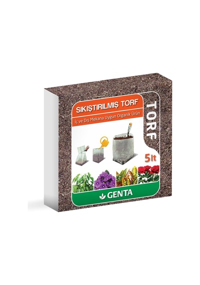 Genta Sıkıştırılmış Torf Cocopeat 5 Lt 0.1 KG
