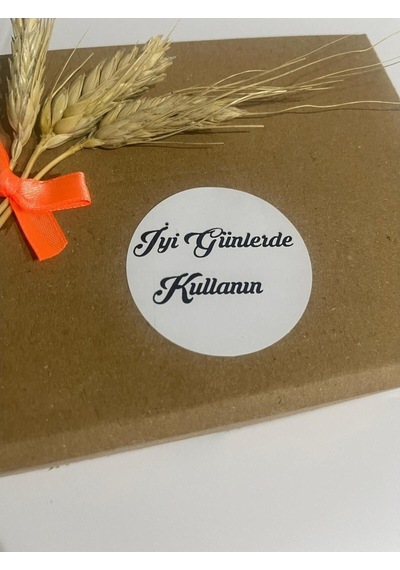 İyi Günlerde Kullanın Siyah El Yazılı Yuvarlak Yapışkanlı Etiket 5x5 Cm 100 Adet