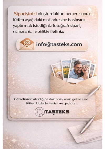 Taşteks Kişiye Özel Kalpli Fotoğraf Çerçevesi Taşlı Ve Siyah Kumaşlı Tasarım