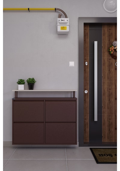 Ceha Tablalı 4'lü Metal Ayakkabılık - Kahverengi K.AYK-2.4/J/P 8317 Ceha Tablalı 4'lü Metal Ayakkabılık - Kahverengi K.AYK-2.4/J/P 8317