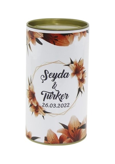 30 Adet Madlen Çikolata Zambak Çiçekli Silindir Kutuda Söz Nişan