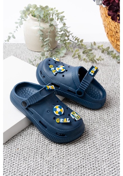 N Moda Unisex Çocuk Figürlü Sticker Sandalet-terlik Fenerbahçe