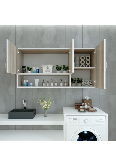 Kenzlife hazır mutfak mirena32 crd 060*120*32 mutfak banyo dolabı kapaklı raflı