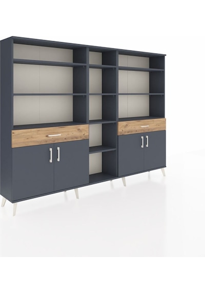 Arges Dolap 12 Raflı 2 Çekmeceli 4 Kapaklı 220x30x163 Antrasit-antrasit/çam Antrasıt/atlas Çam - Antrasıt Arges Dolap 12 Raflı 2 Çekmeceli 4 Kapaklı 220x30x163 Antrasit-antrasit/çam Antrasıt/atlas Çam - Antrasıt