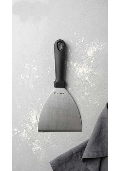 Cooker Çelik Düz Spatula 12x24 Cm Gri
