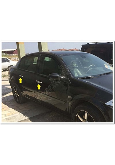 Woc Chrome Renault Megane 2 Krom Kapı Kolu 2004-2010 4 Kapı Pasla