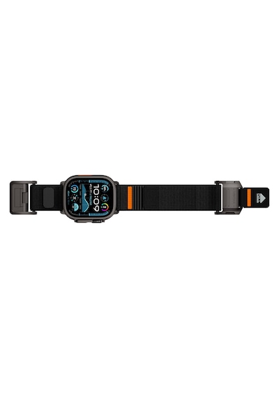 Watch 42mm Uyumlu Mohseven İwatch Mecha Sport Hasır Kordon Siyah