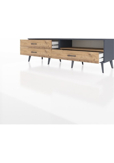 Hyperion Tv Ünitesi Tek Raflı 3 Çekmeceli 176x44x51 Antrasit-çam/çam Atlas Çam/atlas Çam Hyperion Tv Ünitesi Tek Raflı 3 Çekmeceli 176x44x51 Antrasit-çam/çam Atlas Çam/atlas Çam