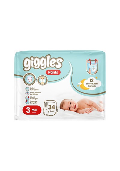 Baby Pants 3 Numara Midi 1 Paket 34 Adet Diğer
