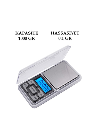 1000gr Kapasite 0.1 Hassasiyet Elektronik Cep Terazisi Tartı