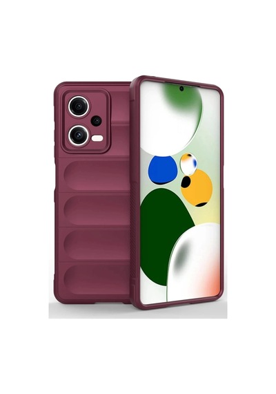 Xiaomi Poco X5 5g Kılıf Optimum Silikon - Bordo Çok Renkli