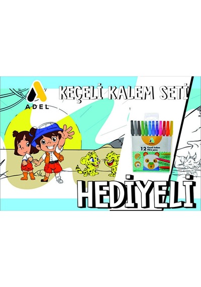 30x120 Boyama Rulosu Yaman Orman Macerası + Adel 12'li Keçeli Boy