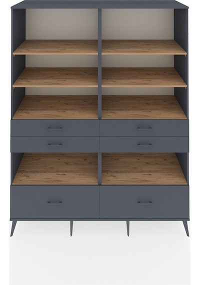 Kronos Gardrop 8 Raflı 6 Çekmeceli 176x59x221 Antrasit-çam/antrasit Çam/antrasit Kronos Gardrop 8 Raflı 6 Çekmeceli 176x59x221 Antrasit-çam/antrasit Çam/antrasit