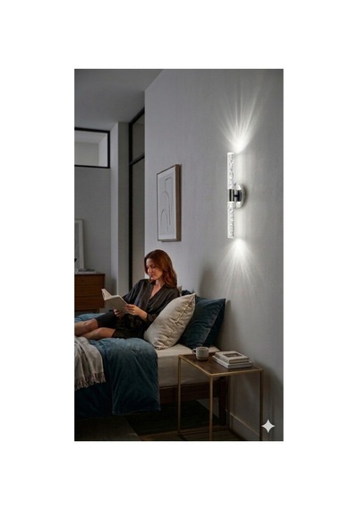 Bubbleflux Large 51 Cm Modern Tasarım Led Aplik - Duvar Lambası - Gümüş - Elektrikli - Beyaz Led Gümüş Elektrikli