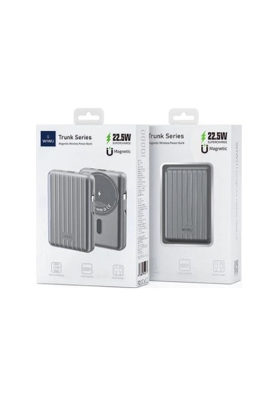 Wiwu PP03 Wireless Hızlı Şarj Özellikli Powerbank Gri