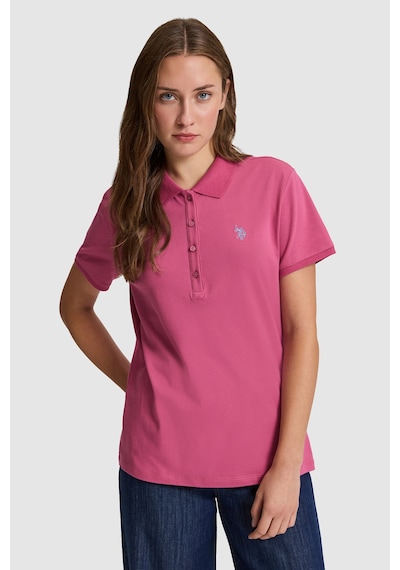 U.S. Polo Assn. U.s. Polo Assn. Kadın Fuşya Tişört Basic 50321818-vr023 Fusya