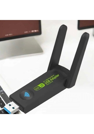 Ultratekno Dual Band Usb 3.0 Wifi Adaptör Çift Antenli 1200 Mbps Kablosuz Ağ Alıcısı
