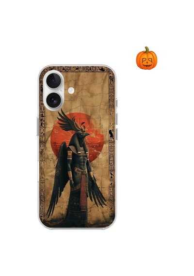 Apple Uyumlu iPhone 16 Şeffaf Kılıf Antik Mısır 7 Tasarımlı