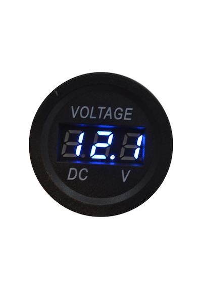 12v 24v Dc Voltmetre Yuvarlak Düz