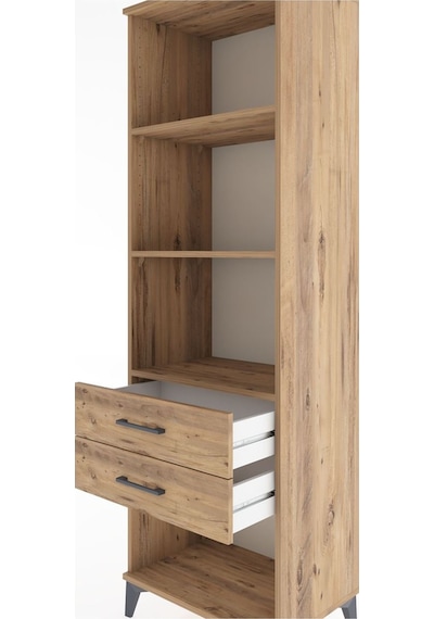 Hyperion Dolap 3 Raflı 2 Çekmeceli 60x44x195 Çam-çam Çam