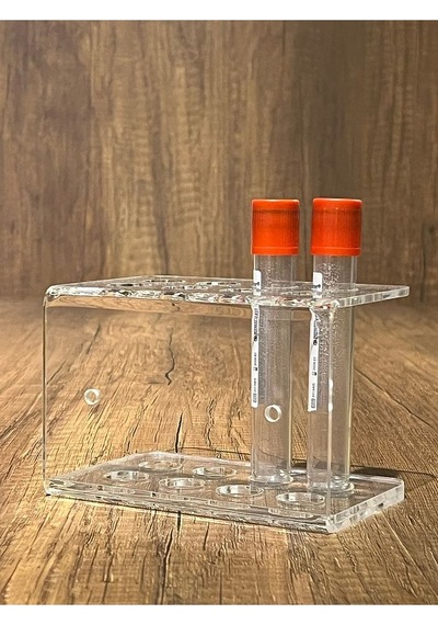 Şeffaf 8'li Kan Alma Tüp Standı Tüp Sporu 16 100mm Için Uyumlu Vida Delikli