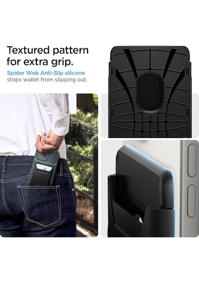 Magsafe Destekli Cüzdan Rugged Armor 2 Mag Fit 3 Kartlık Siyah - Afa07150
