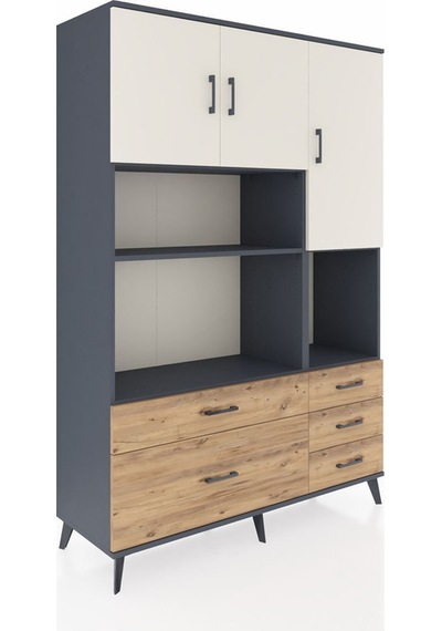 Hyperion Dolap 8 Raflı 5 Çekmeceli 3 Kapaklı 132x44x195 Antrasit-aytaşı/çam Aytası/atlas Çam Hyperion Dolap 8 Raflı 5 Çekmeceli 3 Kapaklı 132x44x195 Antrasit-aytaşı/çam Aytası/atlas Çam