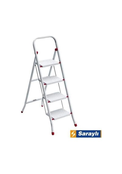 Pratik Metal Merdiven Beyaz 4 Basamaklı