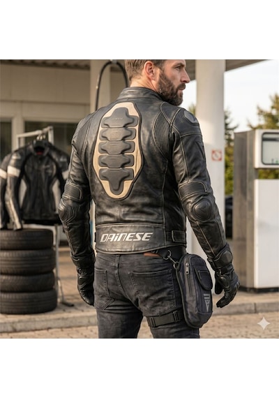 Çanta Yurdu Su İtici Krinkıl Kumaşlı Motosiklet Bacak Çantası - Reflektörlü Siyah