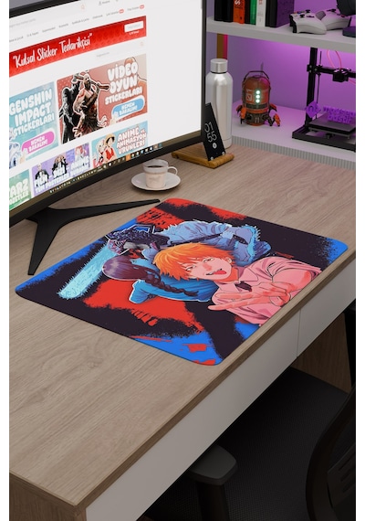 Chainsaw Man Anime V4 - 48x40 Xl Gaming Kauçuk Kaymaz Taban Mouse Pad Fare Altlığı
