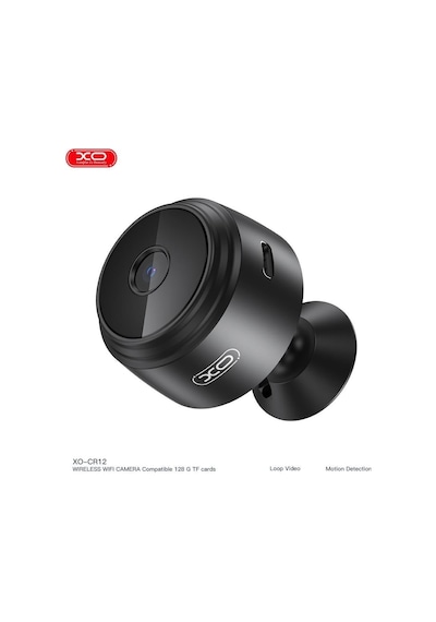 Cr12 Mini Kablosuz Wifi Kamera Net Görüntüleme İle Kompakt Gözetimli Mekan Kamerası - Gece Görüşü