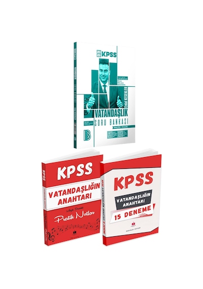 2026 Kpss'nin Anahtarı Vatandaşlık Pratik Notlar + Deneme + Benim Hocam Vatandaşlık Soru Bankası