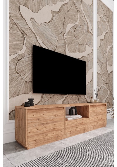 Vanguard 3 Kapaklı Tv Ünitesi 160 Cm - Atlantik Çam Atlantik Çam