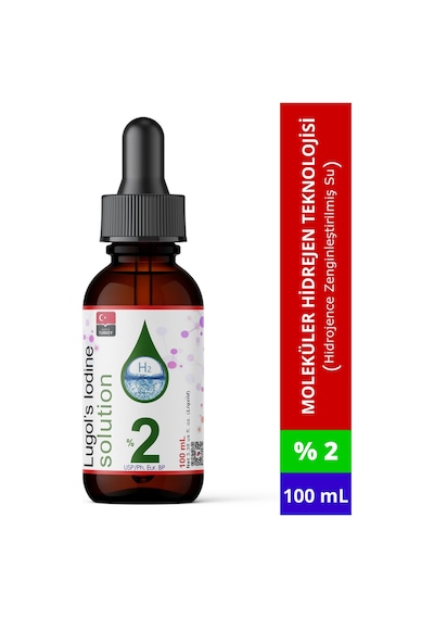 Lugol's %2 İyot Çözeltisi İyot Damla Cam Damlalıklı 100 ML