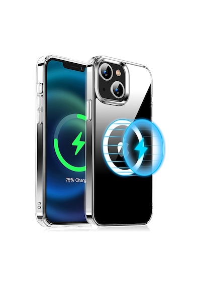 Apple Uyumlu iPhone 13 Mini Kılıf Magsafe Magnetic Crystal - Şeffaf