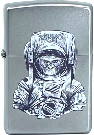 Zippo Astronaut Monkey Dizayn Çakmak Gri