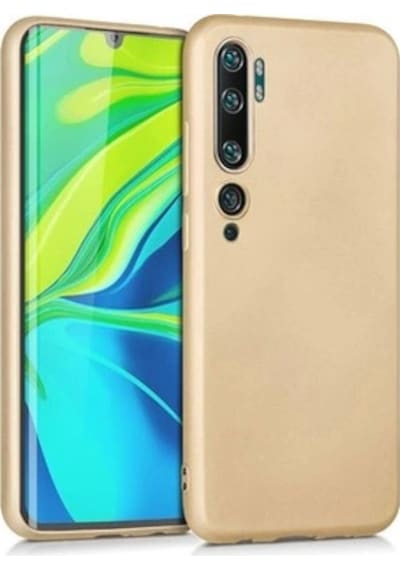 Kılıf Xiaomi Mi Note 10 Pro Silikon Gold